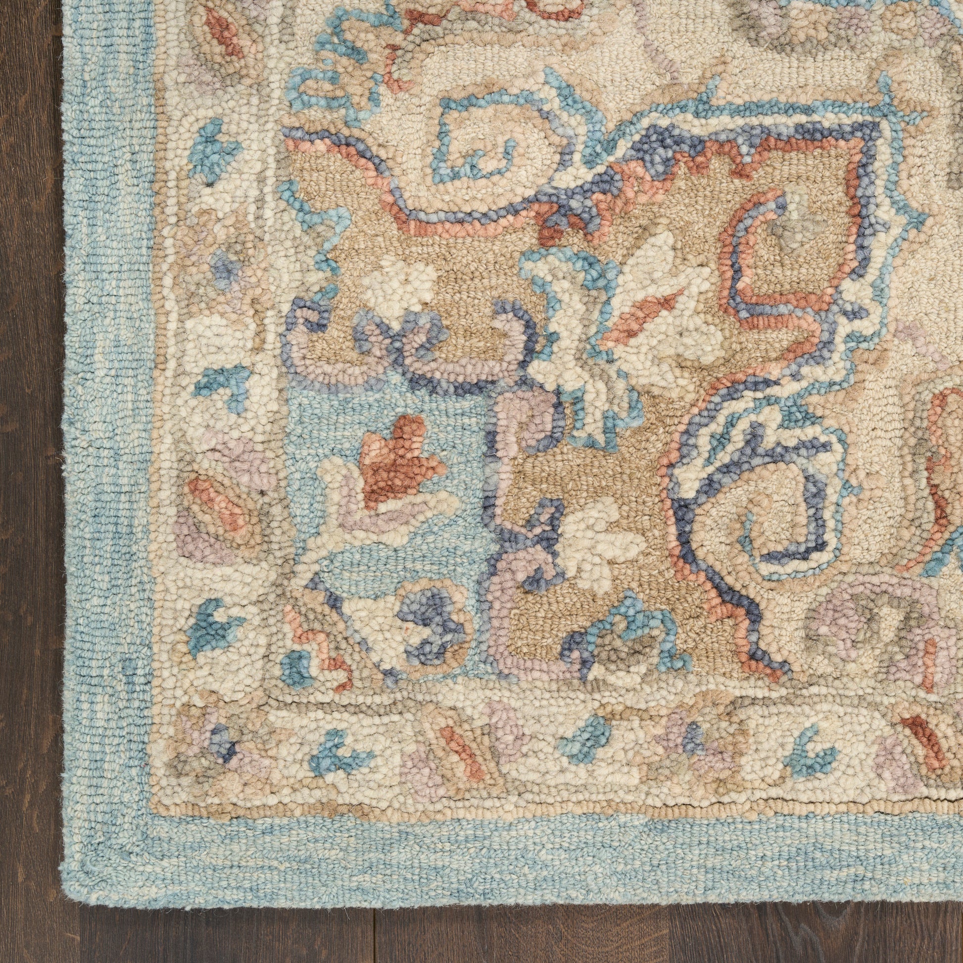 Nourison Home Maison  Light Blue Ivory  Traditional