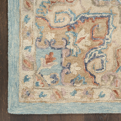 Nourison Home Maison  Light Blue Ivory  Traditional
