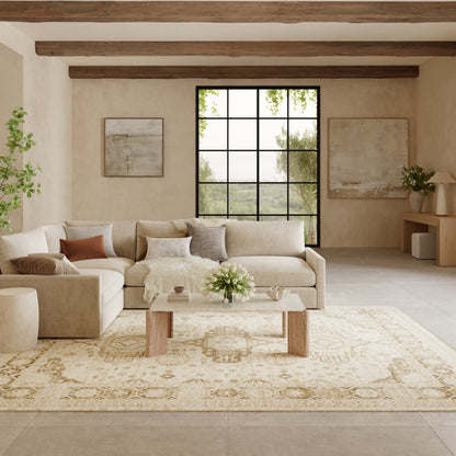 Nourison Home Pardis  Ivory Beige  Traditional