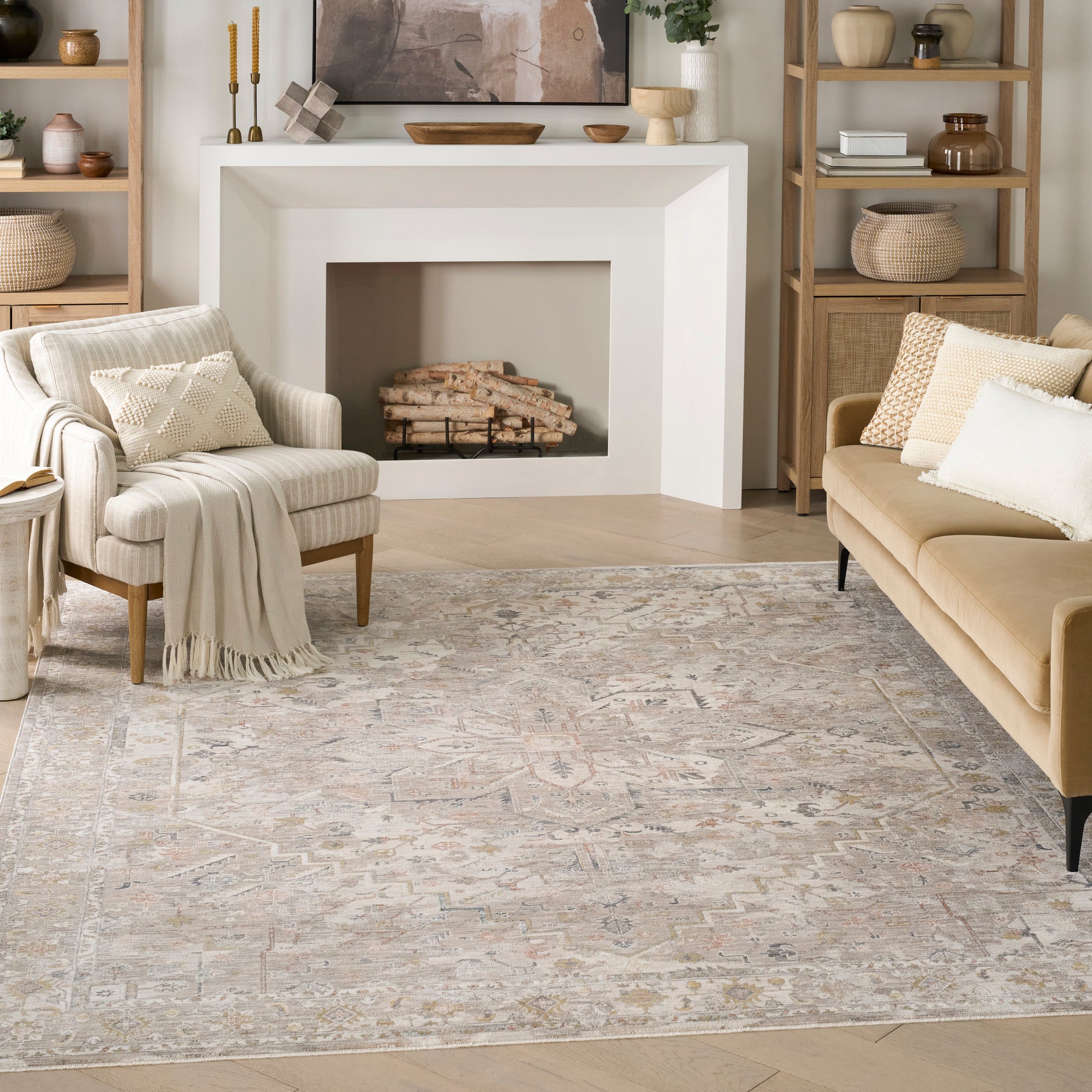 Nourison Home Antique Fusion  Ivory Multicolor  Traditional