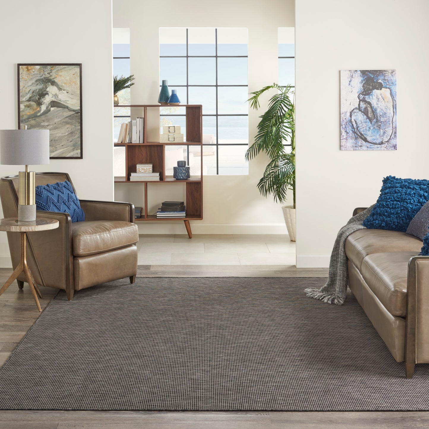 Nourison Home Positano  Charcoal  Contemporary