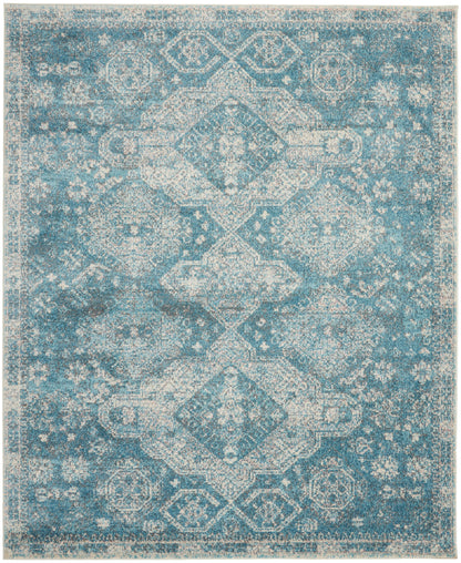 Nourison Home Tranquil  Lt.Blue Ivory  Traditional
