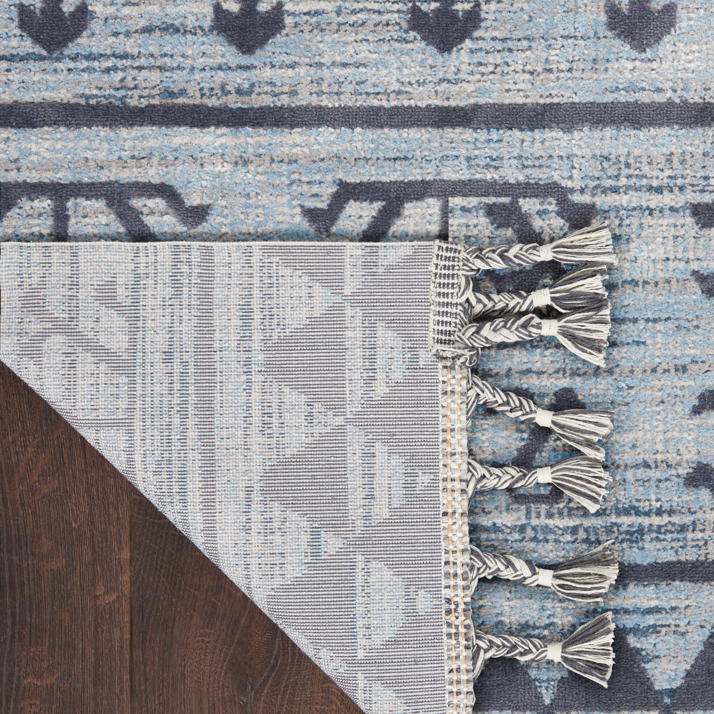 Nourison Home Asilah  Light Blue Charcoal  Contemporary