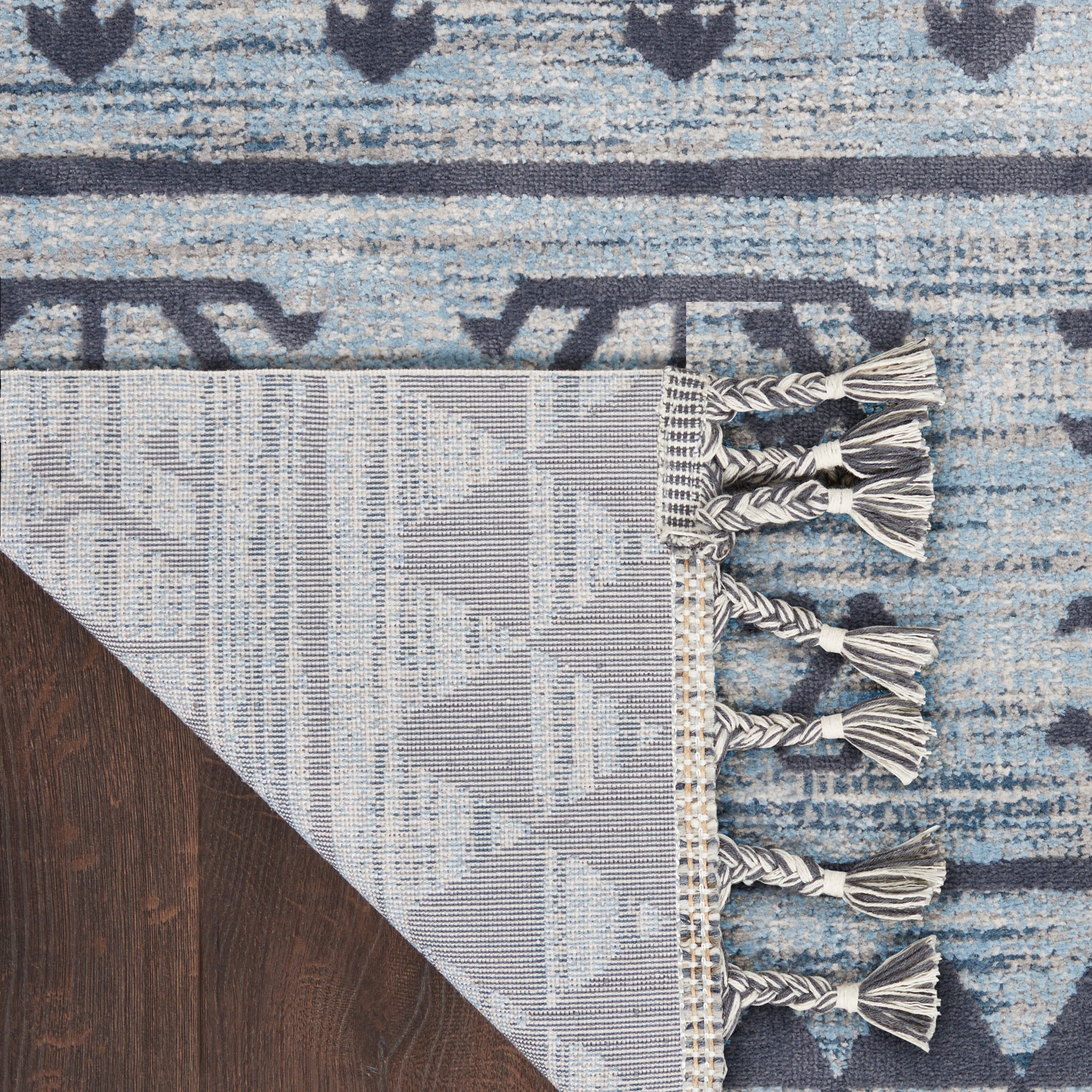 Nourison Home Asilah  Light Blue Charcoal  Contemporary