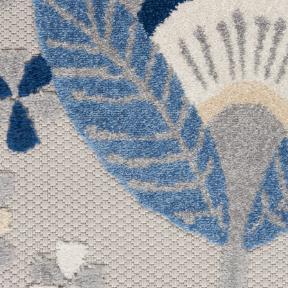 Nourison Home Aloha  Blue Grey  Contemporary