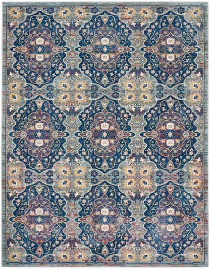 Nourison Home Ankara Global  Navy Multicolor  Transitional