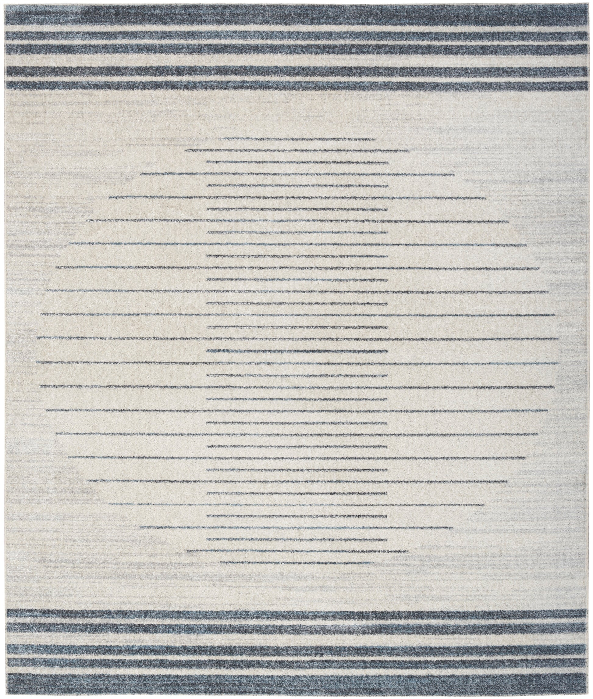 Nourison Home Astra Machine Washable  Ivory Blue  Contemporary