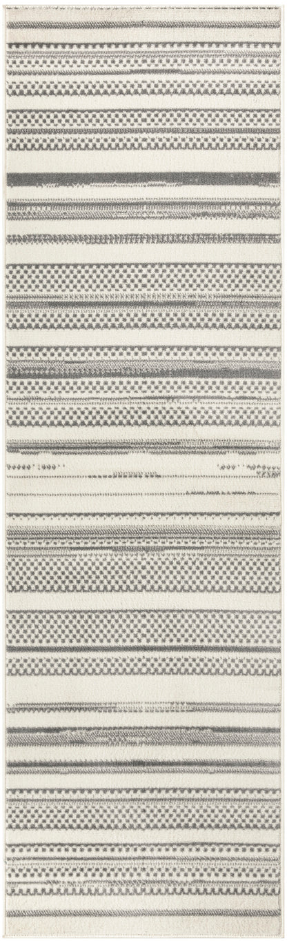Nourison Home Grafix GRF41 Ivory Grey Contemporary Power-loomed Rug