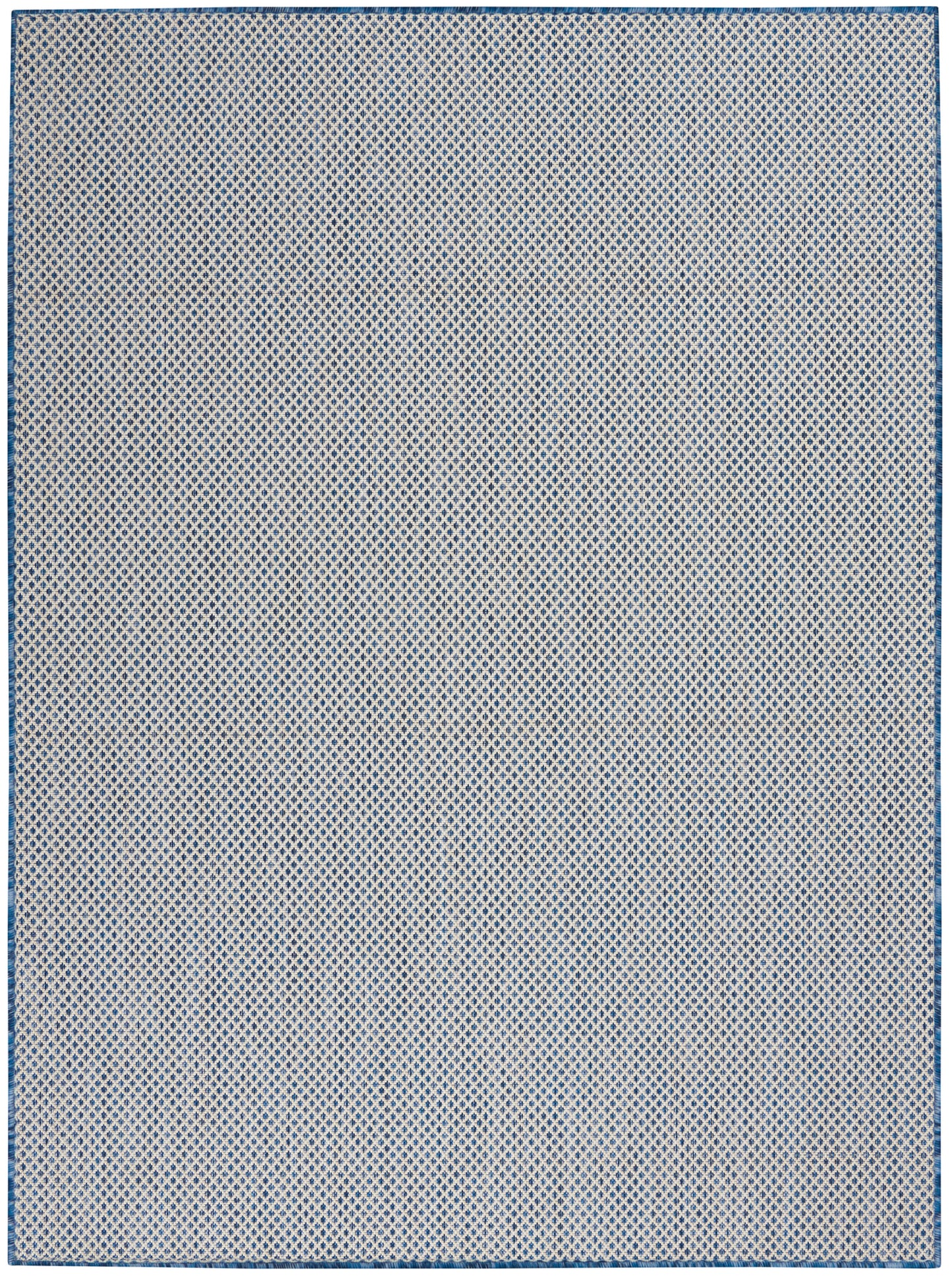 Nourison Home Courtyard COU01 Ivory Blue Contemporary Power-loomed Rug
