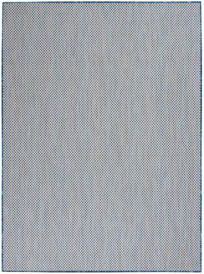 Nourison Home Courtyard COU01 Ivory Blue Contemporary Power-loomed Rug