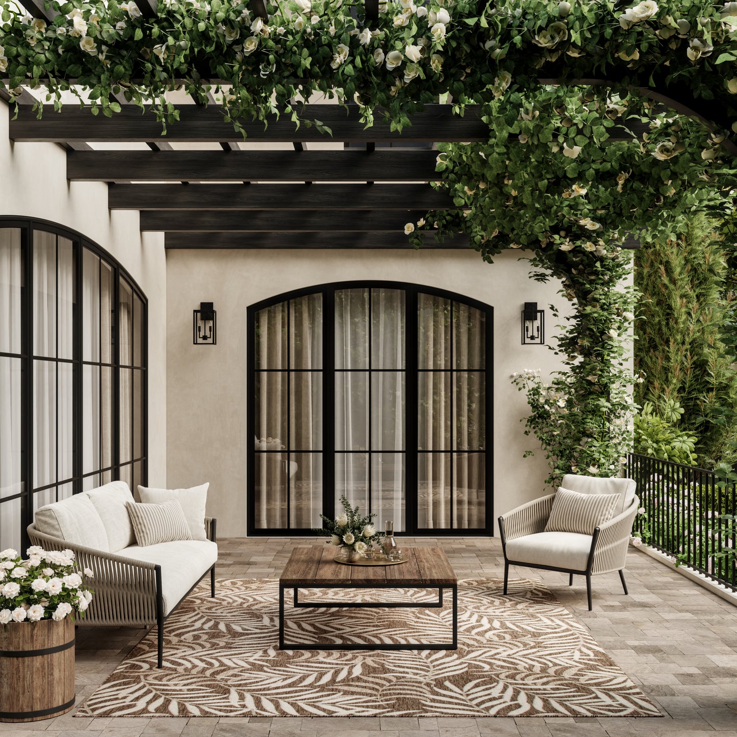 Nourison Home Garden Oasis  Mocha  Contemporary