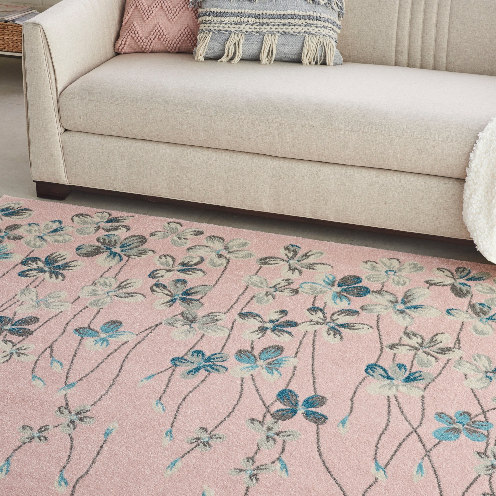 Nourison Home Tranquil  Pink  Contemporary