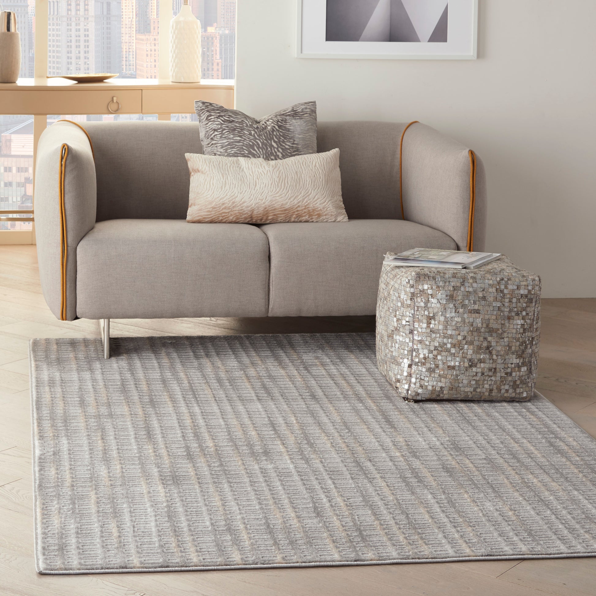 Nourison Home Solace  Grey Beige  Contemporary