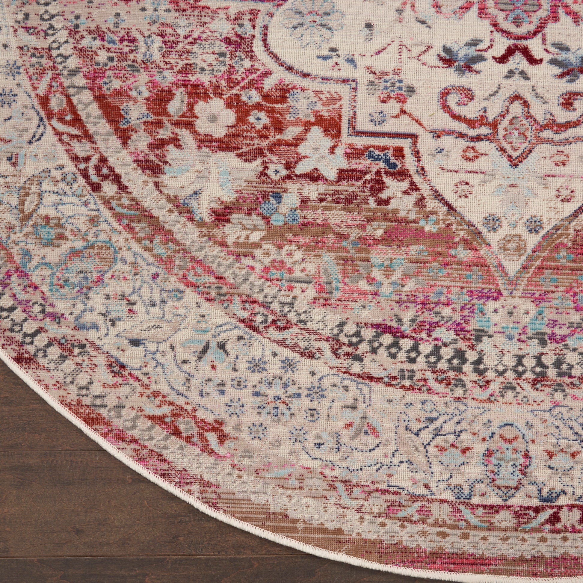 Nourison Home Vintage Kashan  Red Ivory  Traditional
