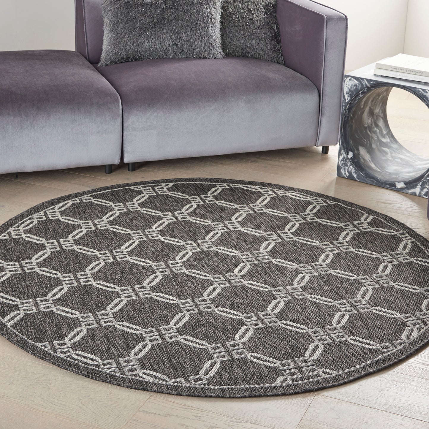 Nourison Home Country Side  Charcoal  Transitional