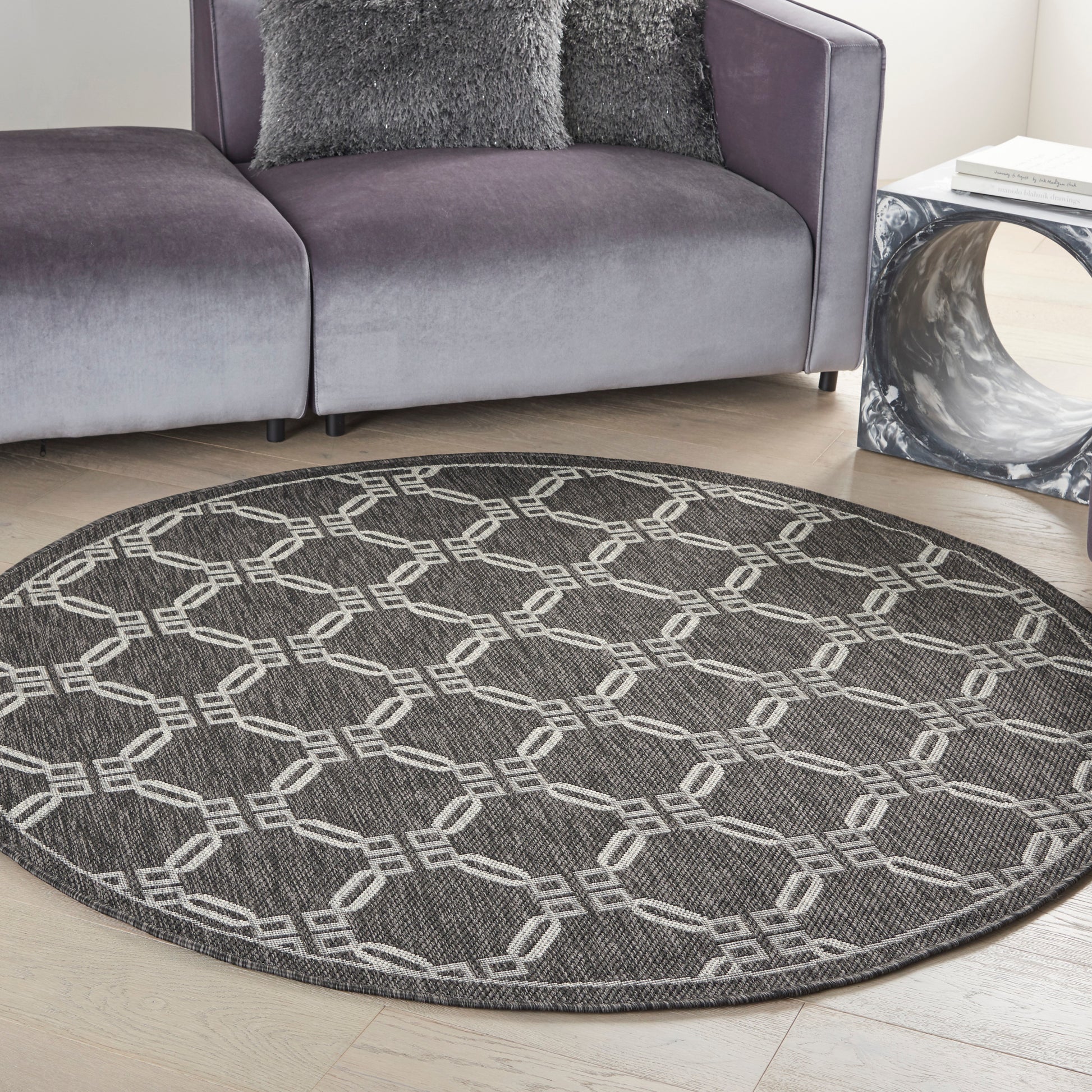 Nourison Home Country Side  Charcoal  Transitional