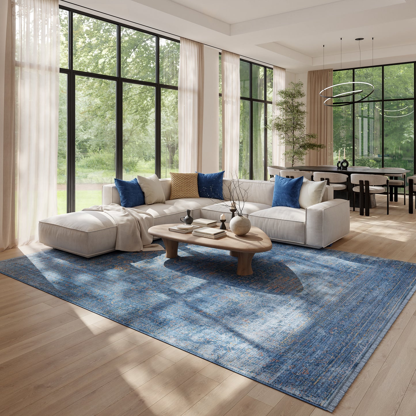 Nourison Home Luxurious  Blue  Traditional