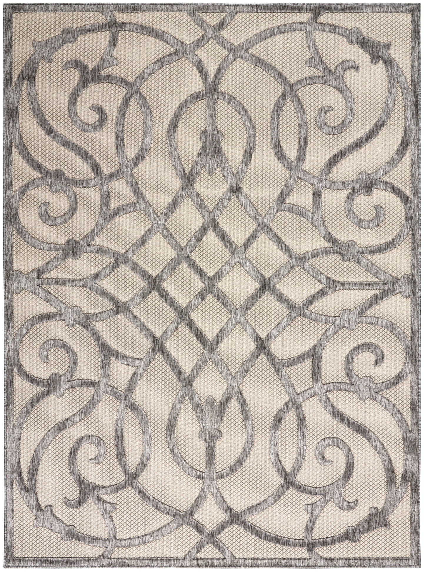 Nourison Home Cozumel CZM04 Cream Grey Contemporary Power-loomed Rug