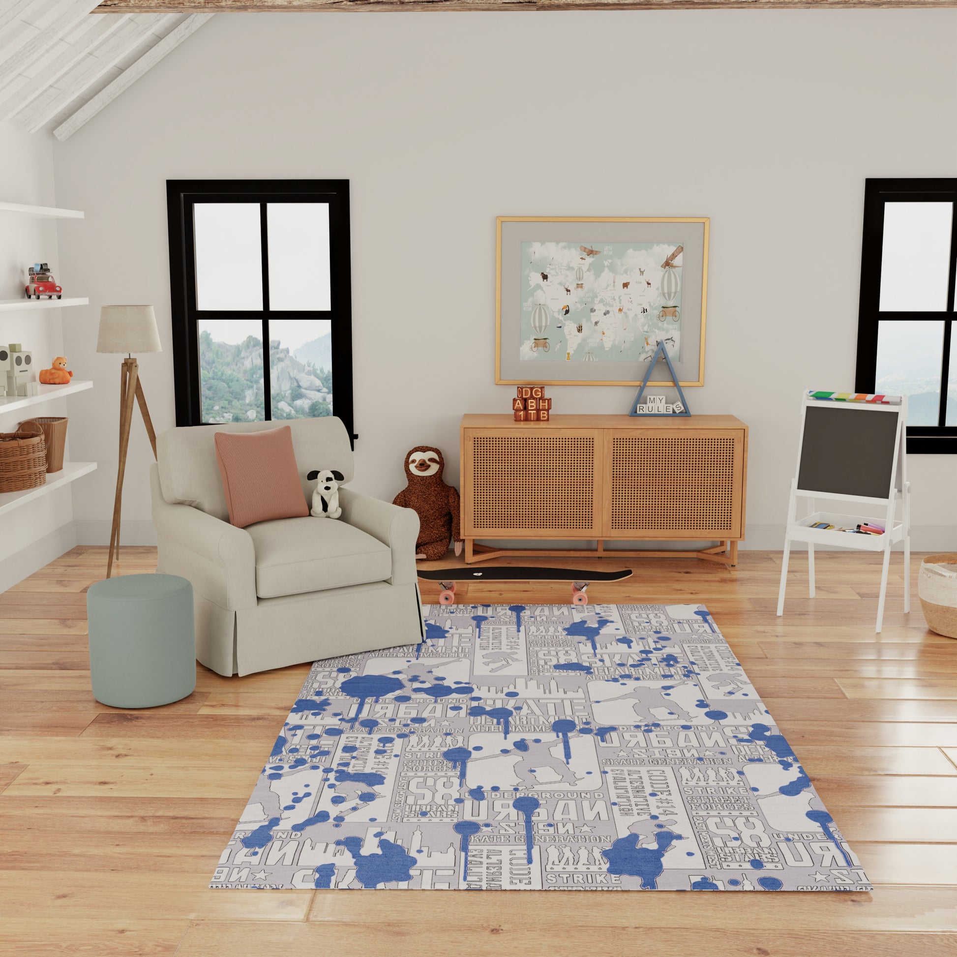 Nourison Home Imagination  Blue  Contemporary