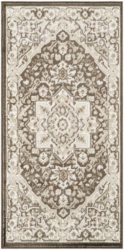 Nourison Home Dekor DEK08 Brown Ivory Traditional Machine Woven Rug