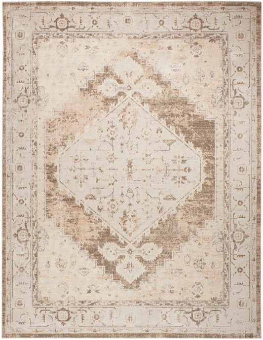 Nourison Home Astra Machine Washable  Beige  Traditional