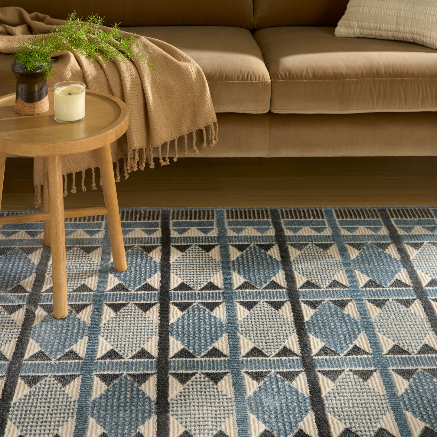 Nourison Home Nordic  Blue  Contemporary