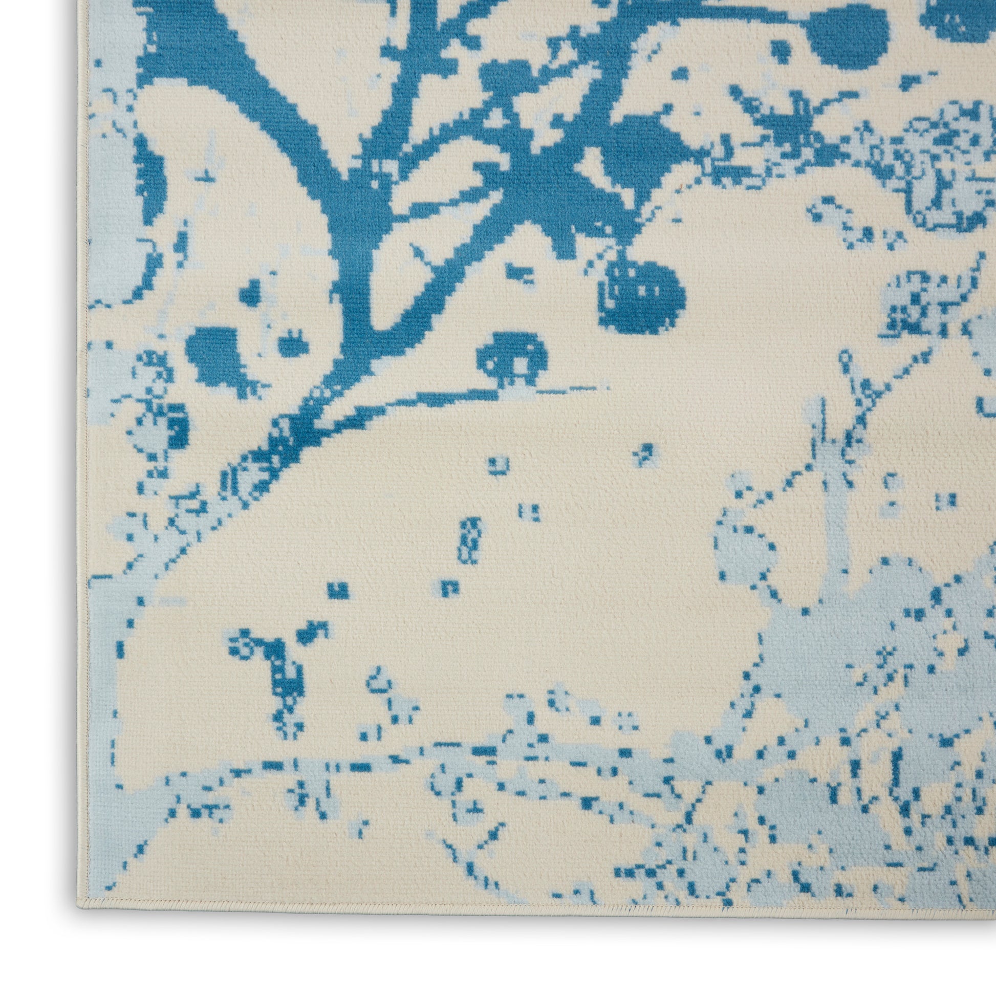 Nourison Home Jubilant  Ivory Blue  Contemporary