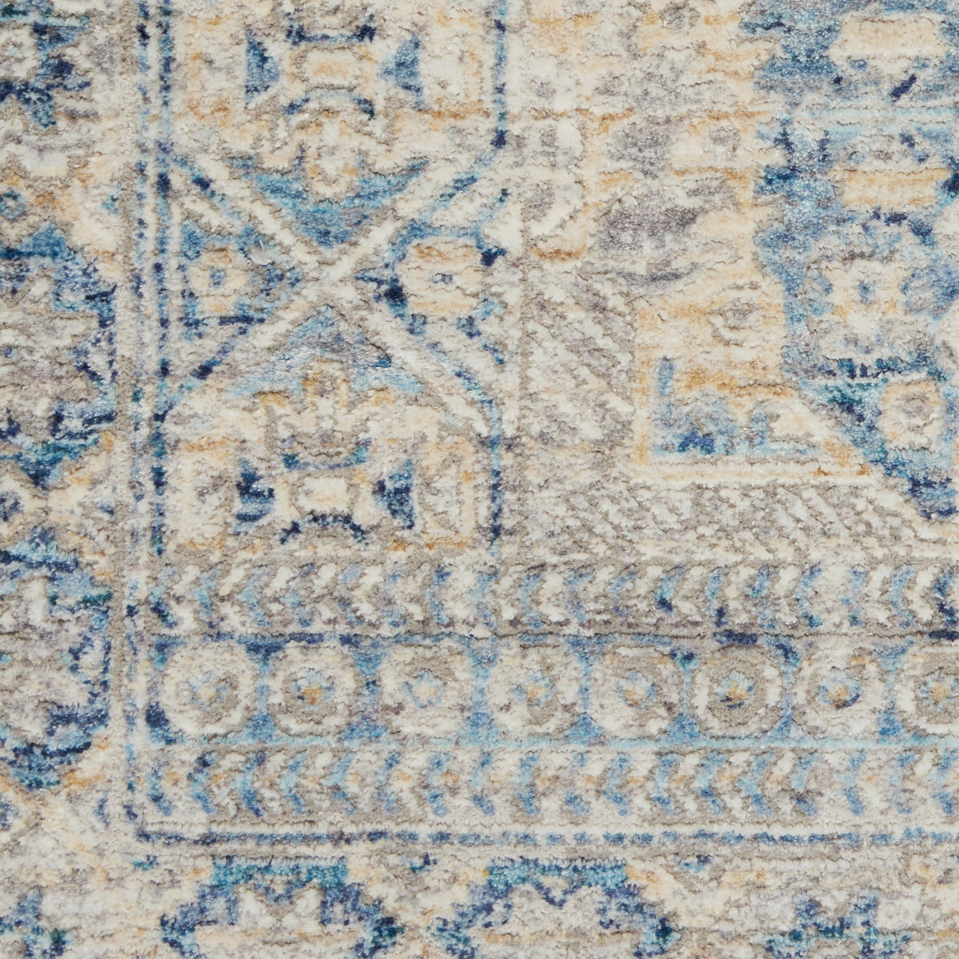 Nourison Home Lustrous Weave  Blue Ivory  