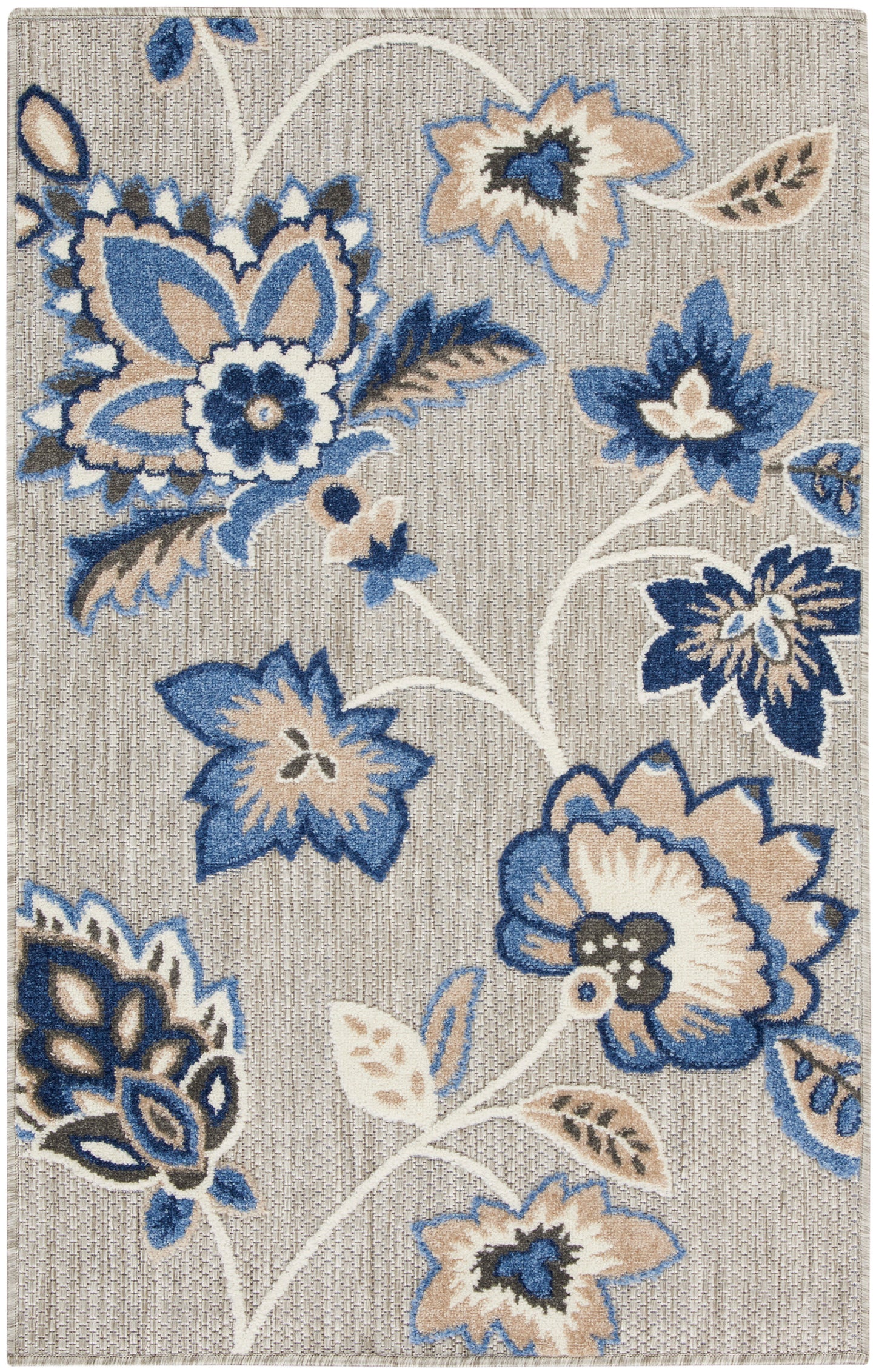 Nourison Home Aloha ALH31 Blue Grey Contemporary Power-loomed Rugs