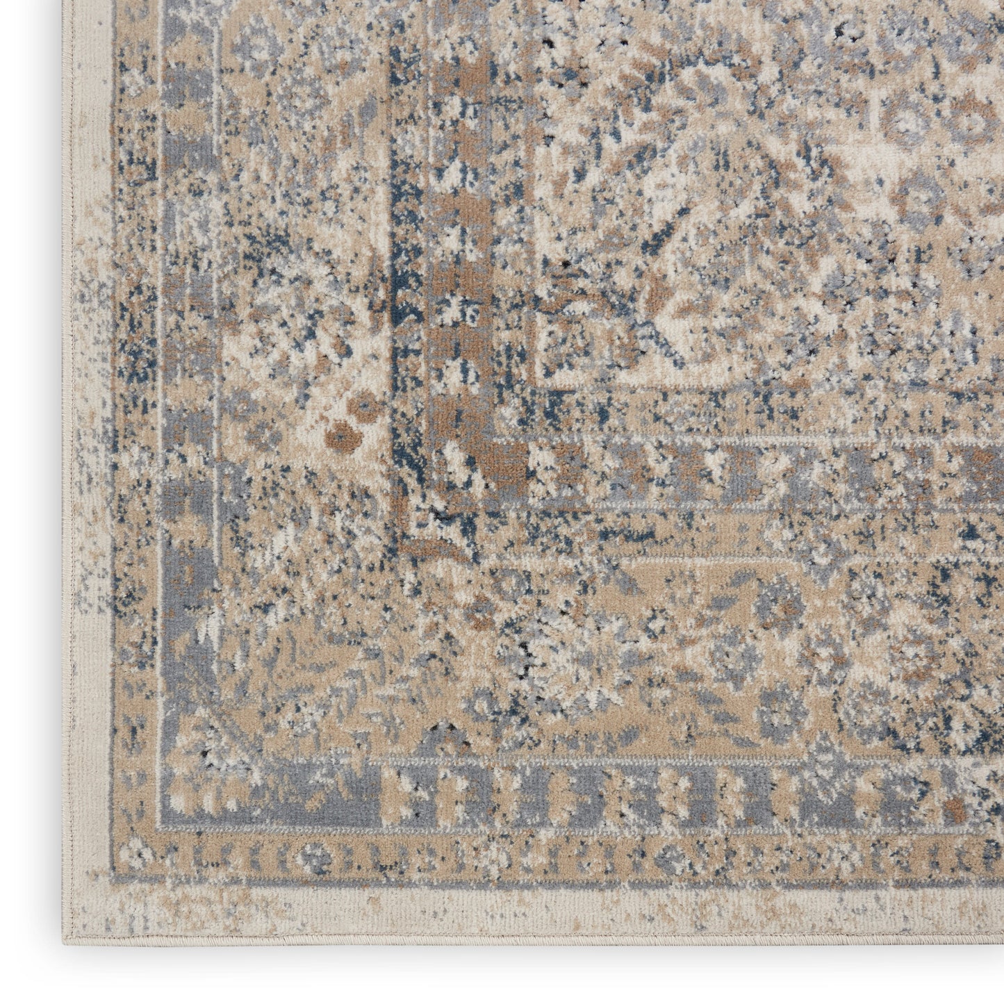 Nourison Home Malta  Ivory Blue  Traditional