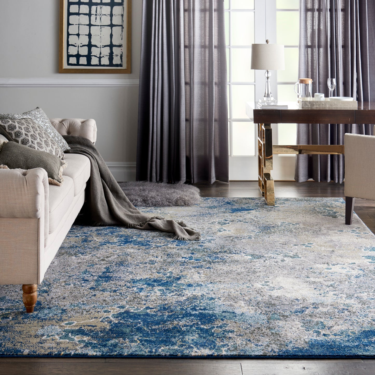Nourison Home Artworks  Blue Grey  Contemporary