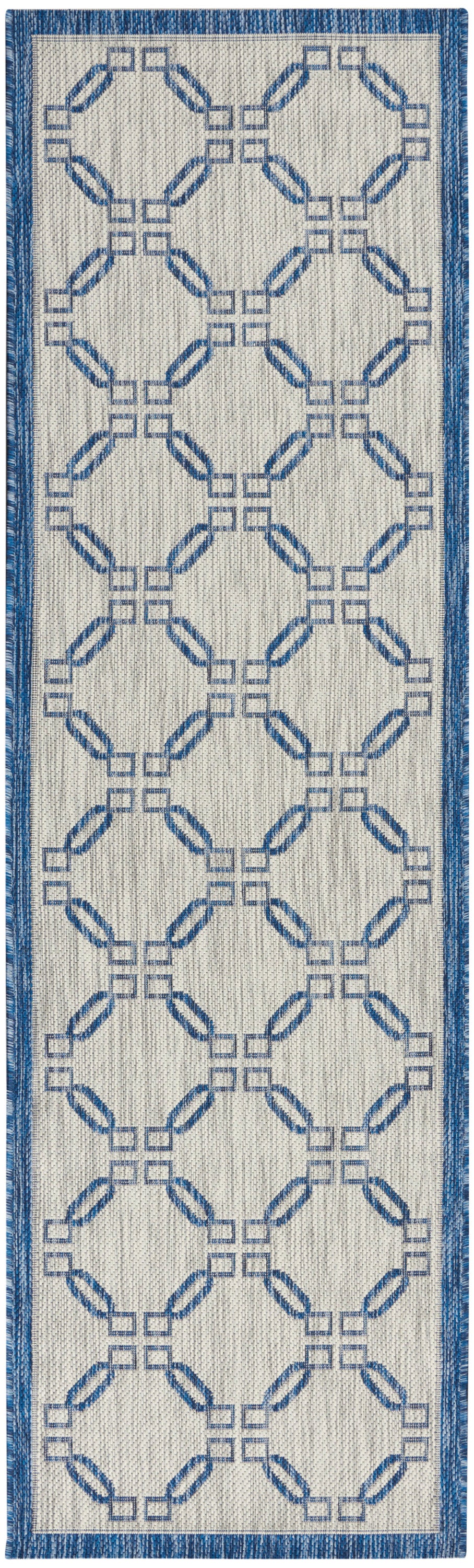 Nourison Home Country Side CTR02 Ivory Blue Transitional Power-loomed Rug