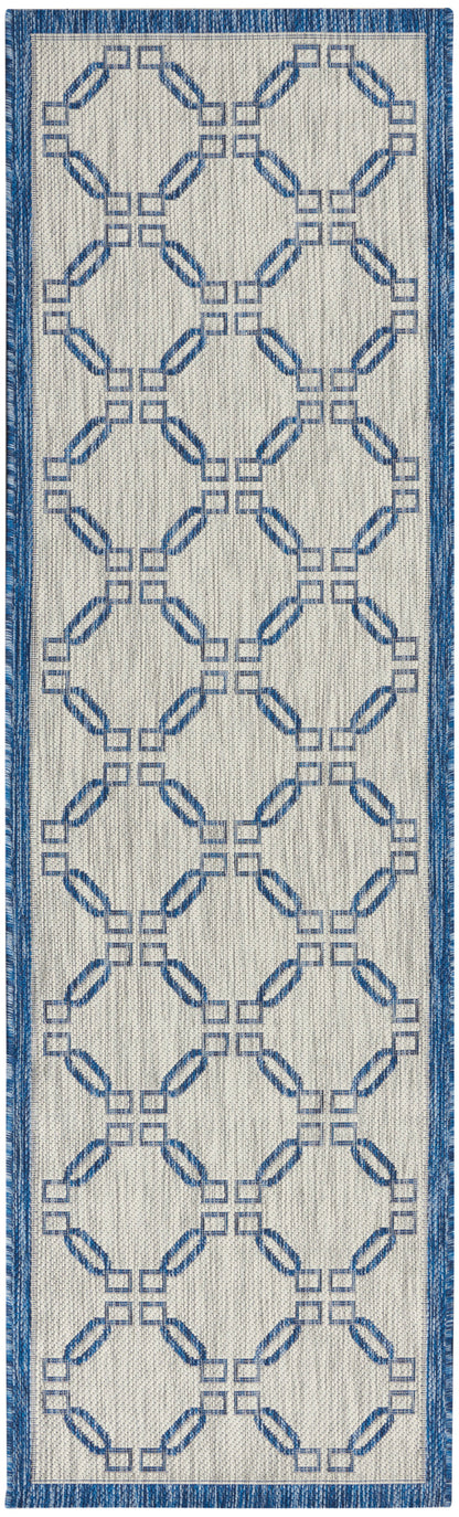 Nourison Home Country Side CTR02 Ivory Blue Transitional Power-loomed Rug