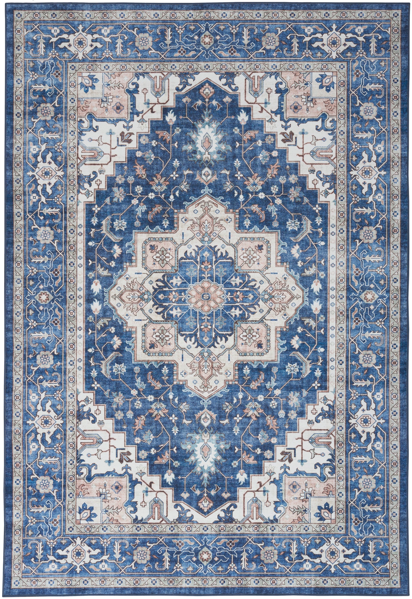 Nourison Home Fulton  Navy Ivory  Traditional