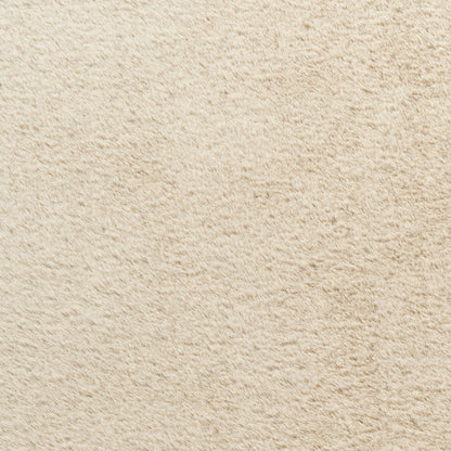 Nourison Home Soft Plush Rabbit Fur  Beige  Contemporary
