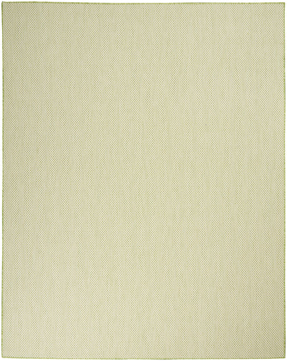 Nourison Home Courtyard COU01 Ivory Green Contemporary Power-loomed Rug