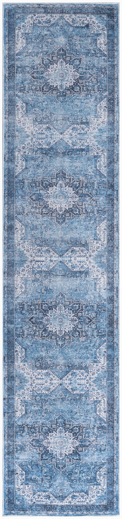 Nourison Home Nourison Washables NWB15 Blue Traditional Power-loomed Rug
