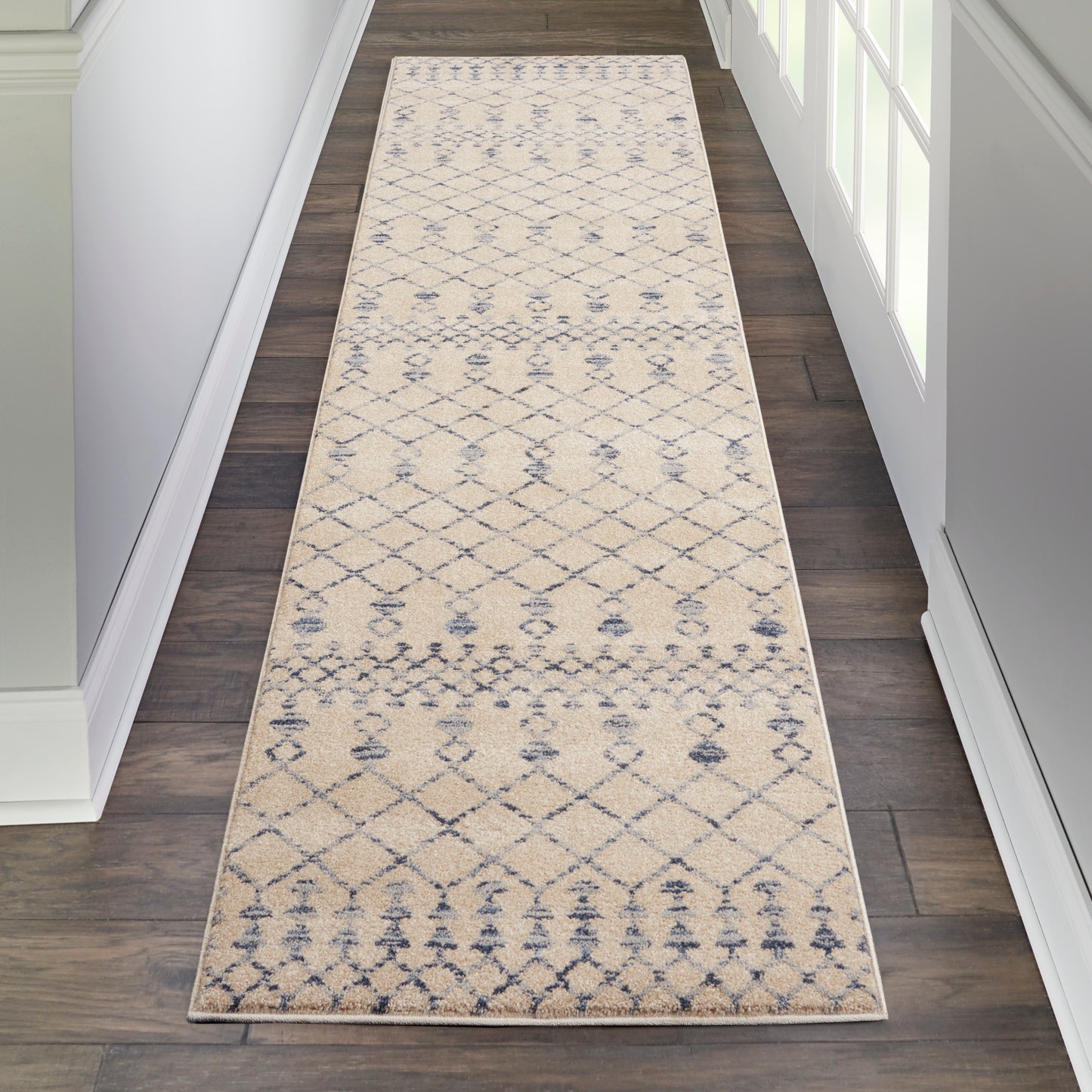 Nourison Home Palermo  Beige Blue  Contemporary