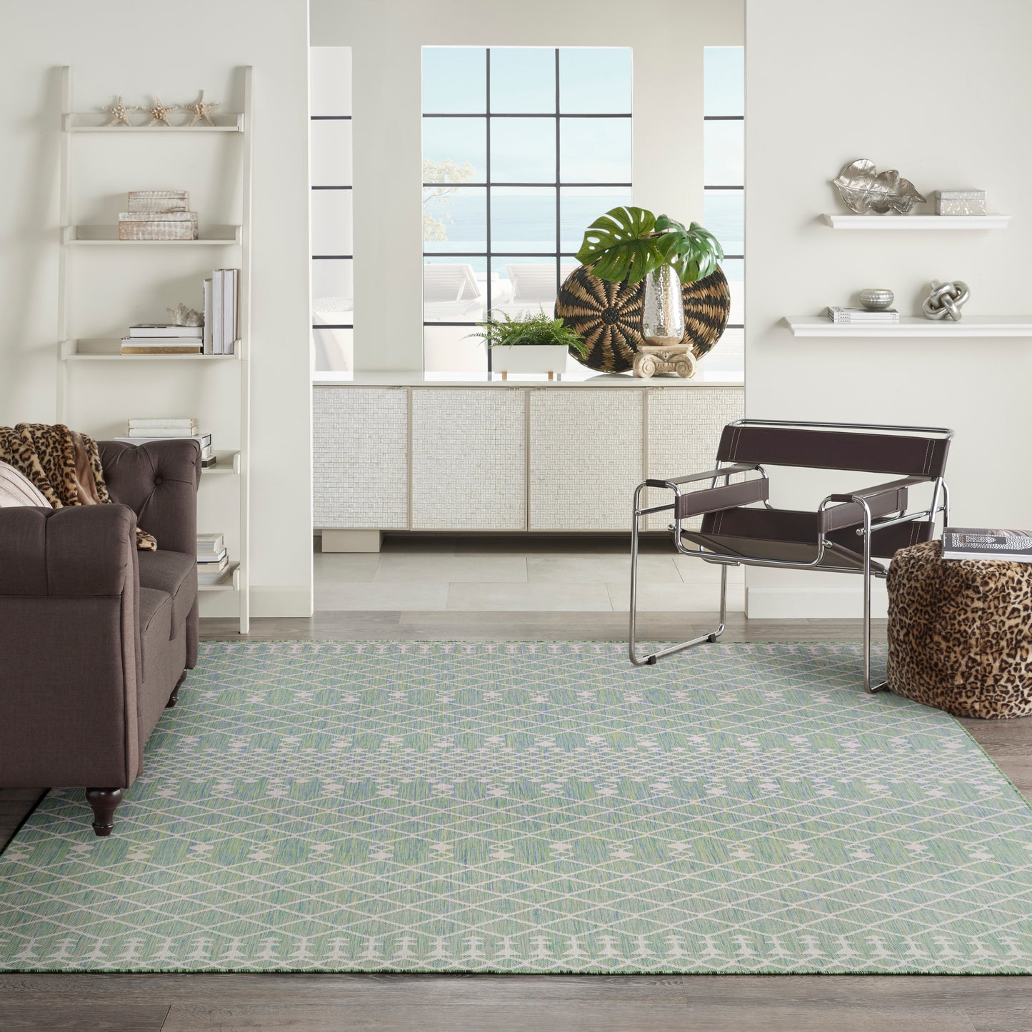 Nourison Home Positano  Blue Green  Contemporary