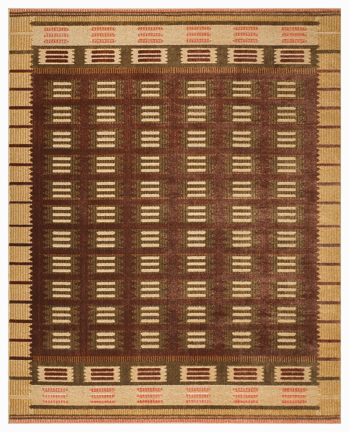 Nourison Home Nordic NRC16 Rust Contemporary Power-loomed Rug