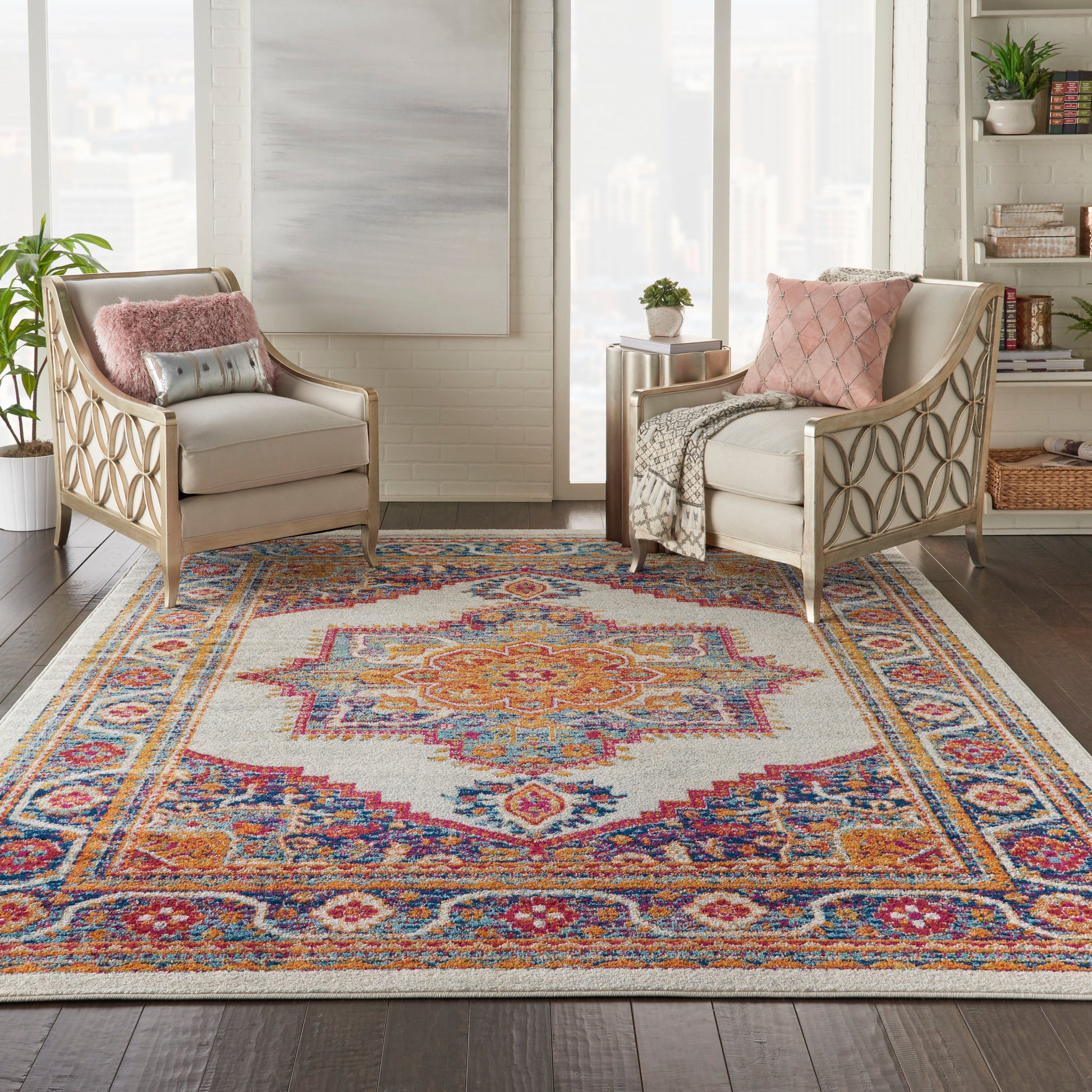 Nourison Home Persian Vintage  Ivory Multi  
