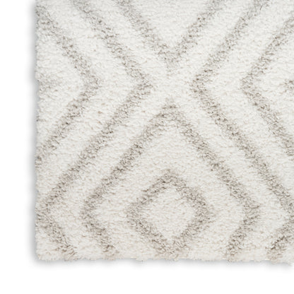 Nourison Home Modern Shag  Ivory Silver  Contemporary