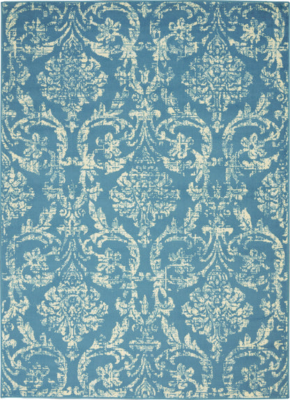 Nourison Home Jubilant JUB09 Blue Transitional Power-loomed Rug