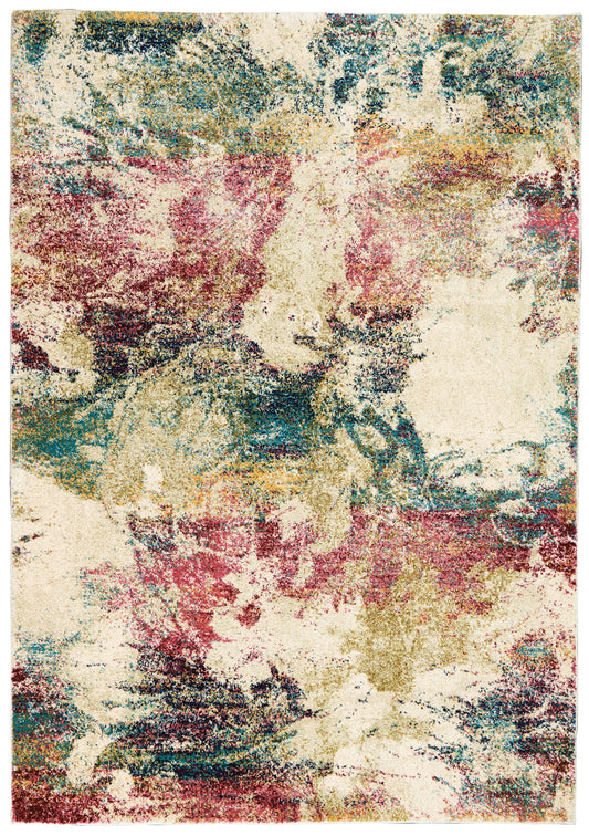 Nourison Home Fusion  Cream Multicolor  Contemporary