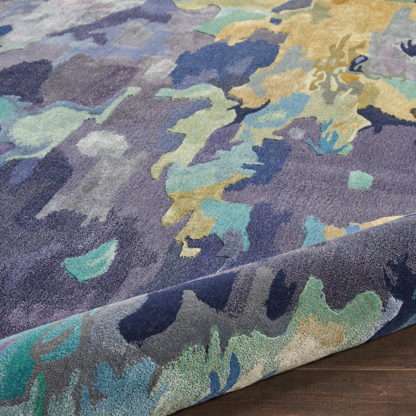 Nourison Home Prismatic  Silver Blue  Contemporary