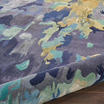 Nourison Home Prismatic  Silver Blue  Contemporary