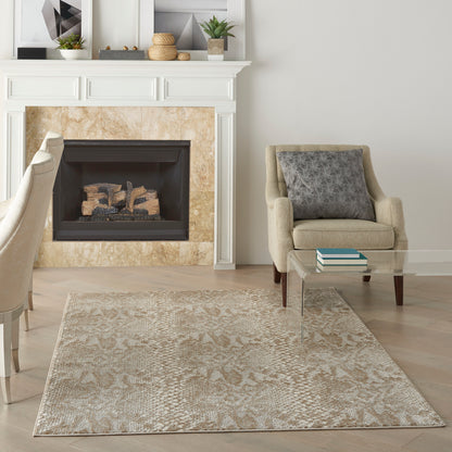 Nourison Home Solace  Ivory Beige  Contemporary