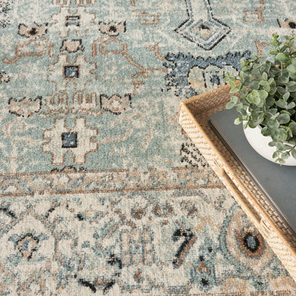 Nourison Home Washable Decor  Blue Taupe  Traditional