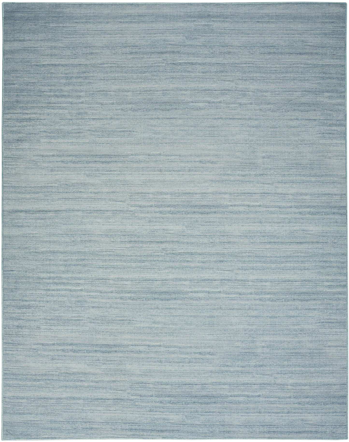 Nourison Home Washable Essentials WAE01 Aqua Contemporary Loom-woven Rug