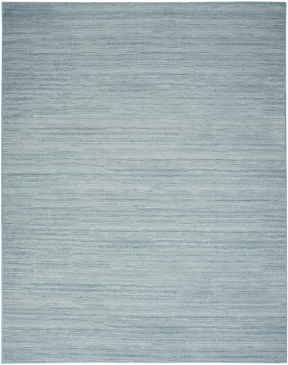 Nourison Home Washable Essentials WAE01 Aqua Contemporary Loom-woven Rug
